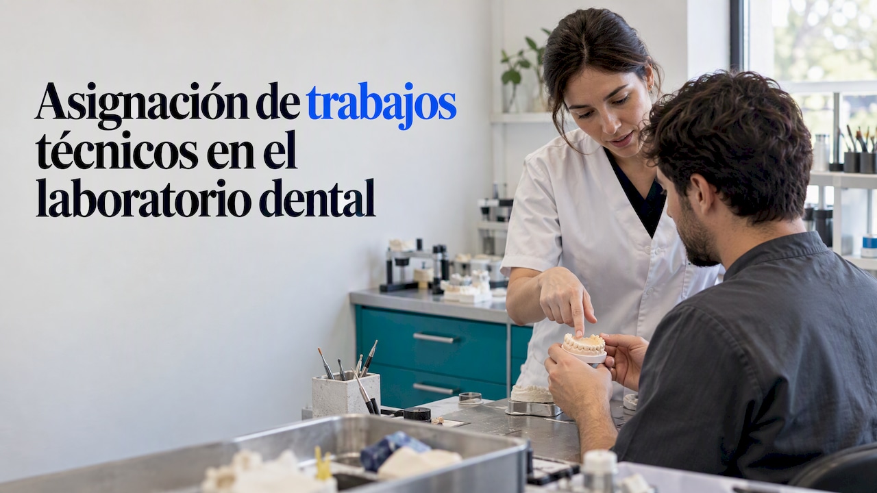 Los técnicos colocan una prótesis dental