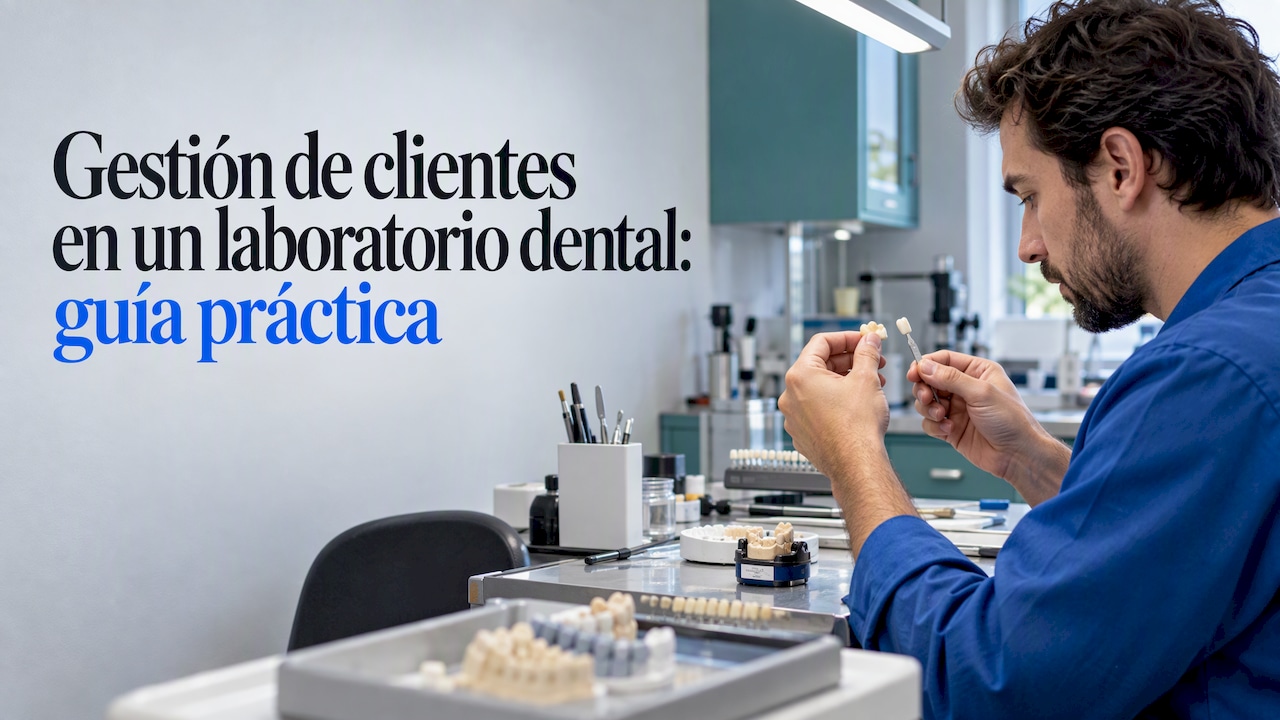 El técnico ajusta el tono de una corona