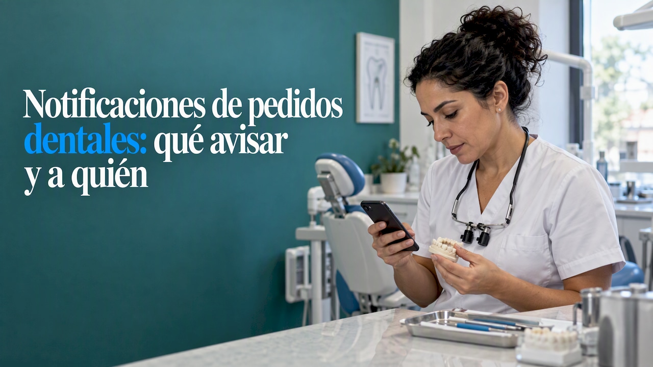La odontóloga revisa una actualización sobre la entrega dental